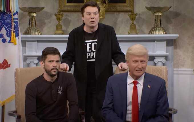 Шоу Saturday Night Live сделало пародию на скандал Трампа и Пенса с Зеленским